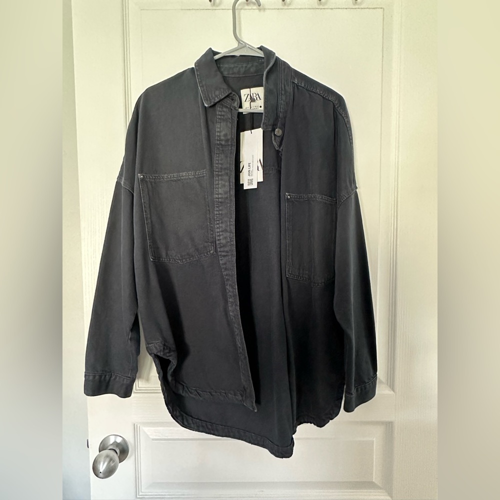 New Zara Blue Cargo Jacket